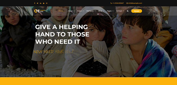 Charity Hope - Tema Amal WordPress Nirlaba & Penggalangan Dana