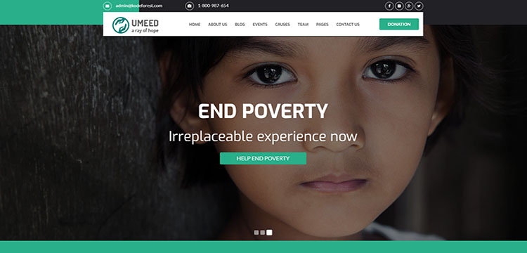 Tema WordPress Amal Umeed Untuk Penggalangan Dana