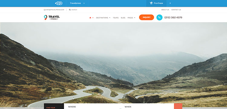 Tema de WordPress para agencias de viajes