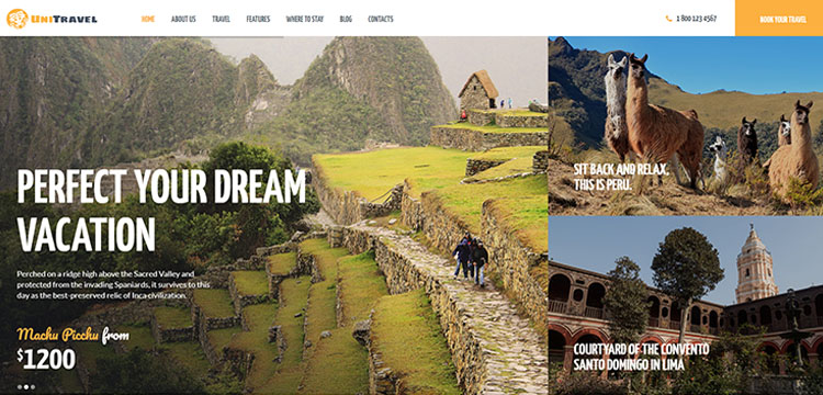 Univiajes | Tema de WordPress para agencia de viajes y oficina de turismo