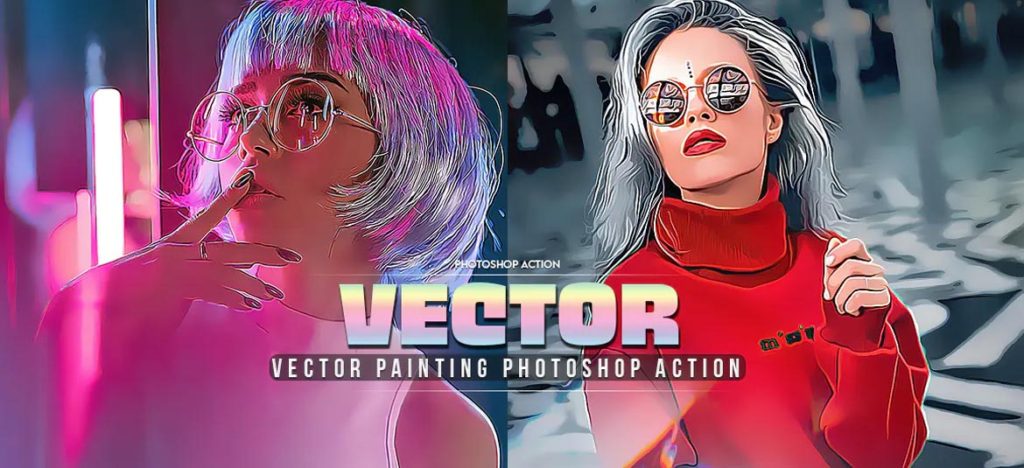 Pintura vectorial Acciones de Photoshop