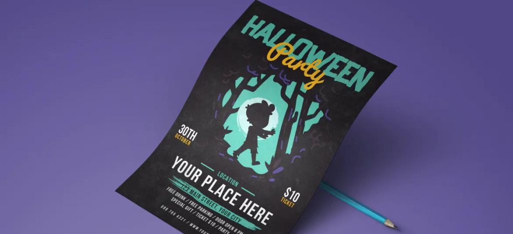 ハロウィンチラシテンプレート