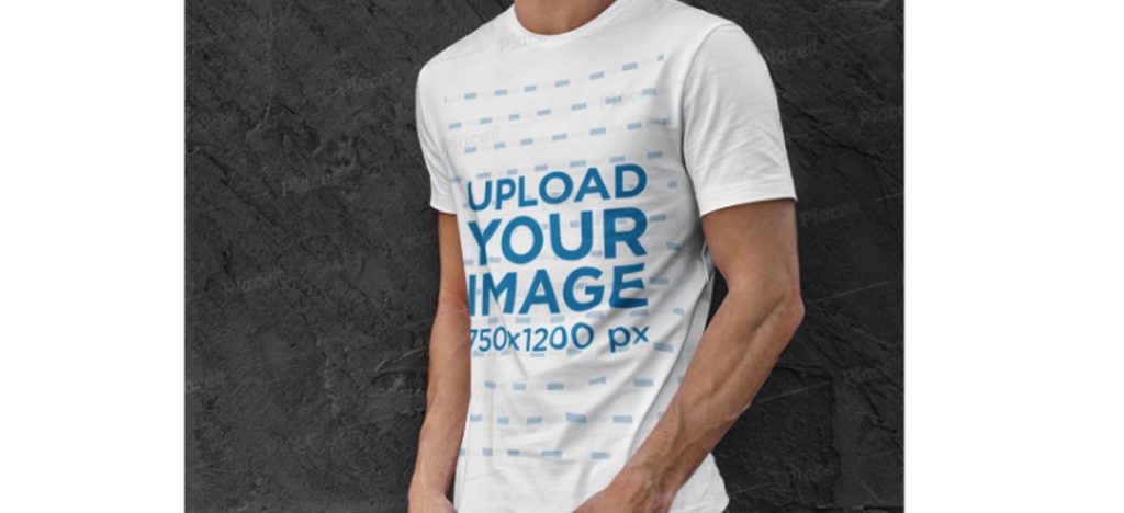 男性用Tシャツのモックアップテンプレート