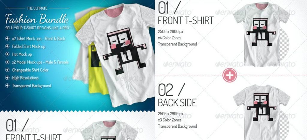 男性用Tシャツのモックアップテンプレート