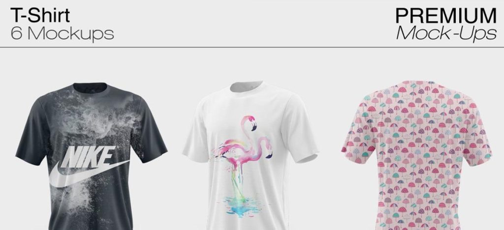 男性用Tシャツのモックアップテンプレート