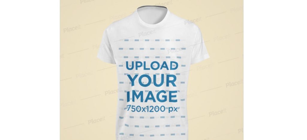 男性用Tシャツのモックアップテンプレート