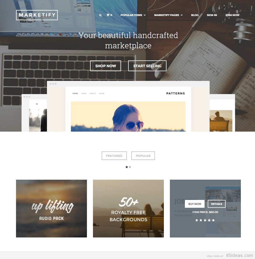 MarketifyMarketplaceのWordPressテーマ