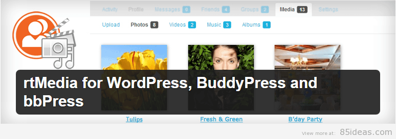 rtMedia BuddyPress 插件