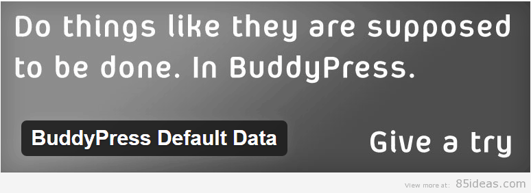 BuddyPress 默認數據插件