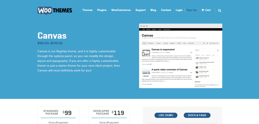 Kanvas oleh Woothemes