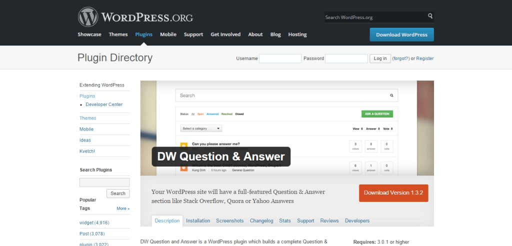 Plugin de resposta a perguntas do DW