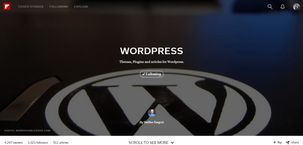 Flipboard 上的 Wordpress