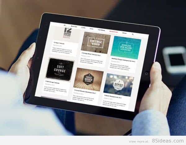 Mockup di foto per iPad