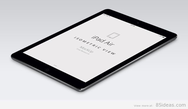 Mockup di prospettiva aerea dell'iPad Psd
