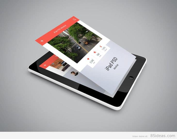 Mockup PSD per iPad per app