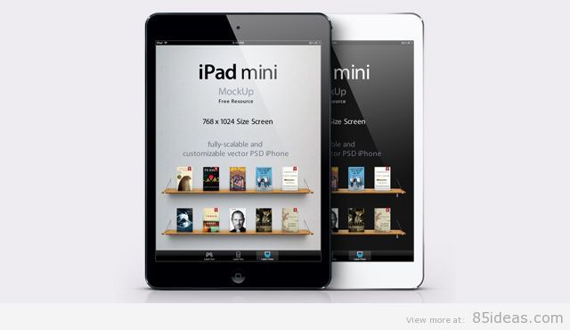 Mockup di vettore mini Psd per iPad