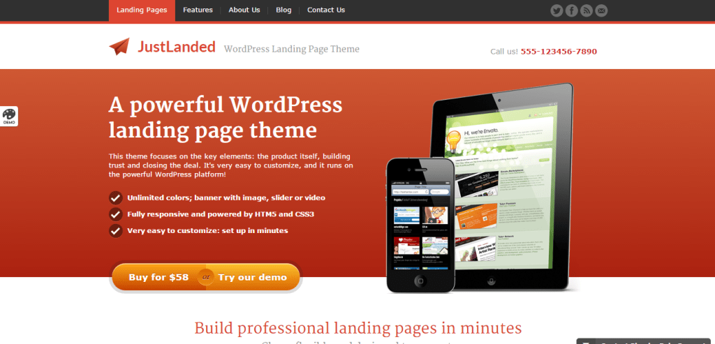 JustLanded WordPress Theme