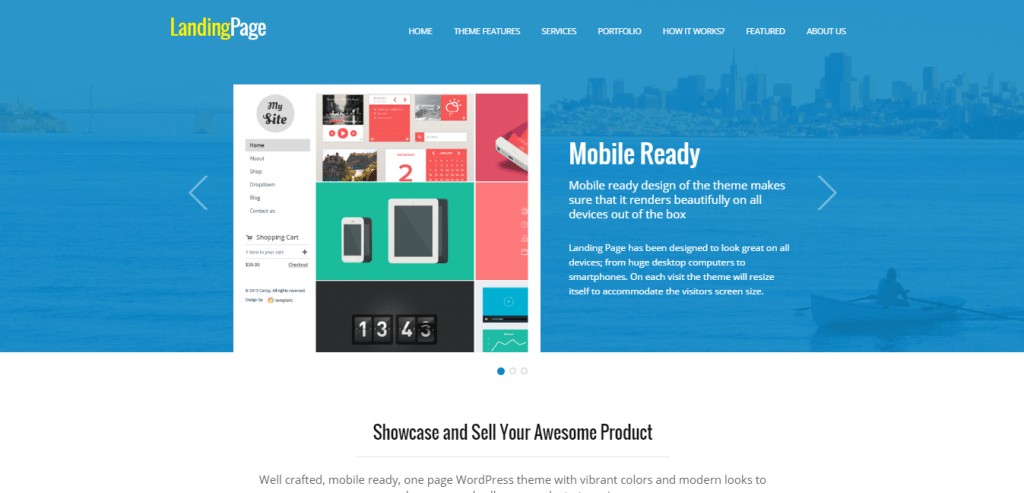 LandingPage WordPress موضوع صفحة واحدة