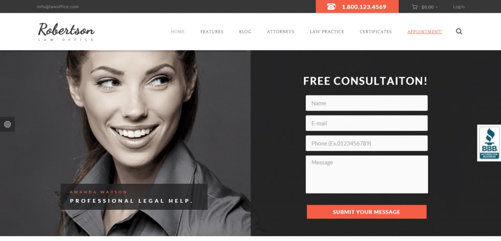 Tema WordPress per studio legale