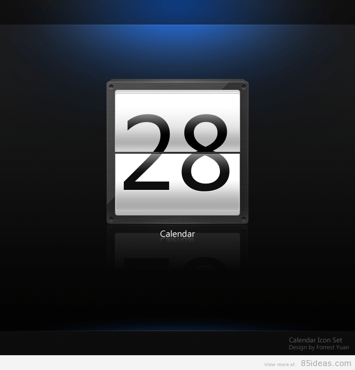 Pictograma Calendar întunecat