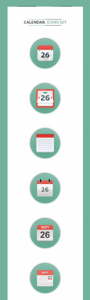 Set de pictograme pentru calendar gratuit