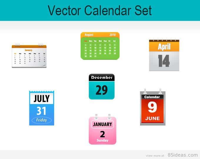 Pictograme Vector Calendar gratuit