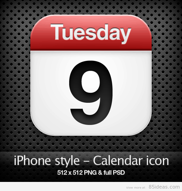 Pictograma Calendar în stil iPhone