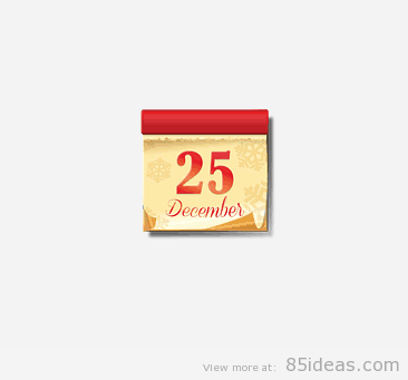 Calendar Icon Set de Crăciun
