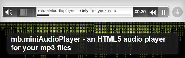 Reproductor de audio HTML5 para tus archivos mp3