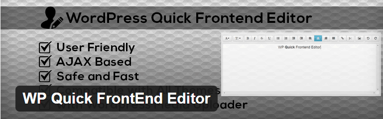 Complemento WP Quick FrontEnd Editor