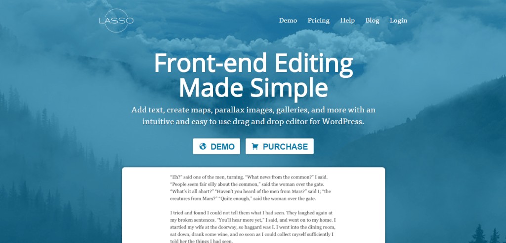 Editor frontal de Lasso para WordPress