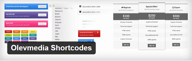 Shortcode Olevmedia