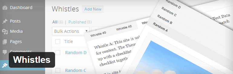 Plugin per WordPress di Whistles