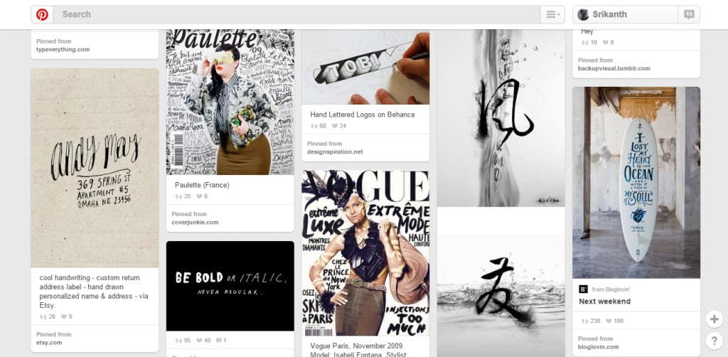 Bacheca Pinterest di tipografia di Ruslan Maszkow
