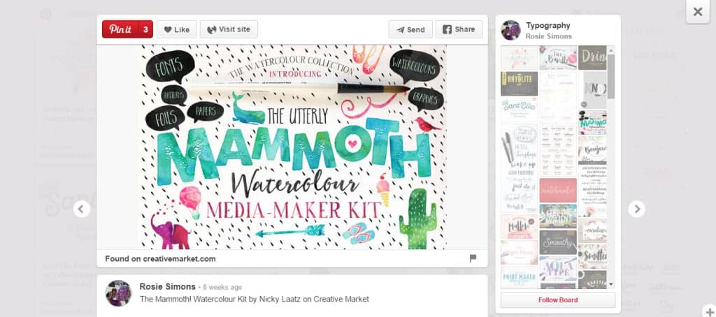 Rosie Simons Tipografia Pinterest Board