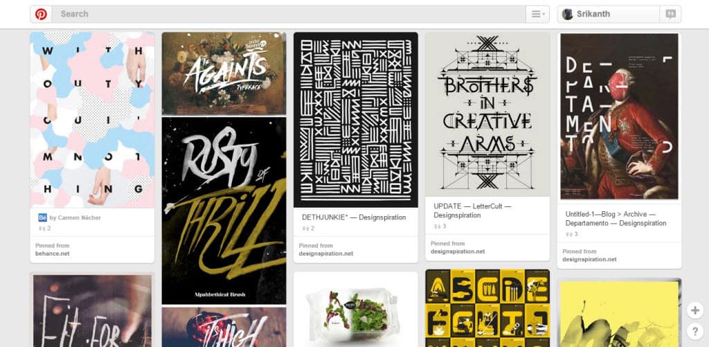 Futuro domani tipografia Pinterest Board
