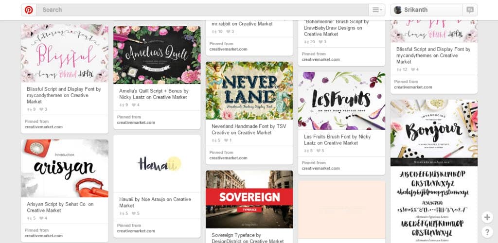 Cici Tipografia Pinterest Board