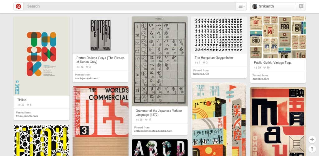 Mike D Tipografia Pinterest Board
