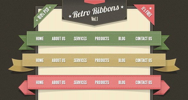 Pacote Psd vintage de fitas web retrô