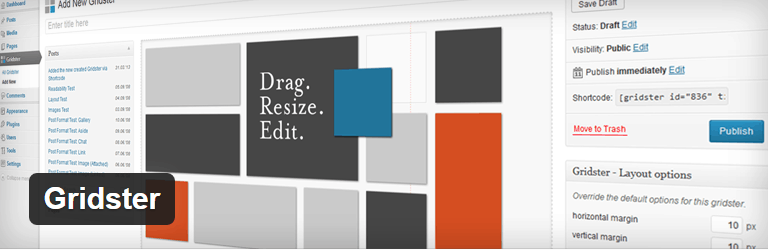 Plugin do WordPress Gridster