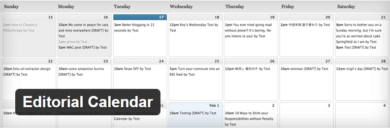 Plugin WordPress per il calendario editoriale