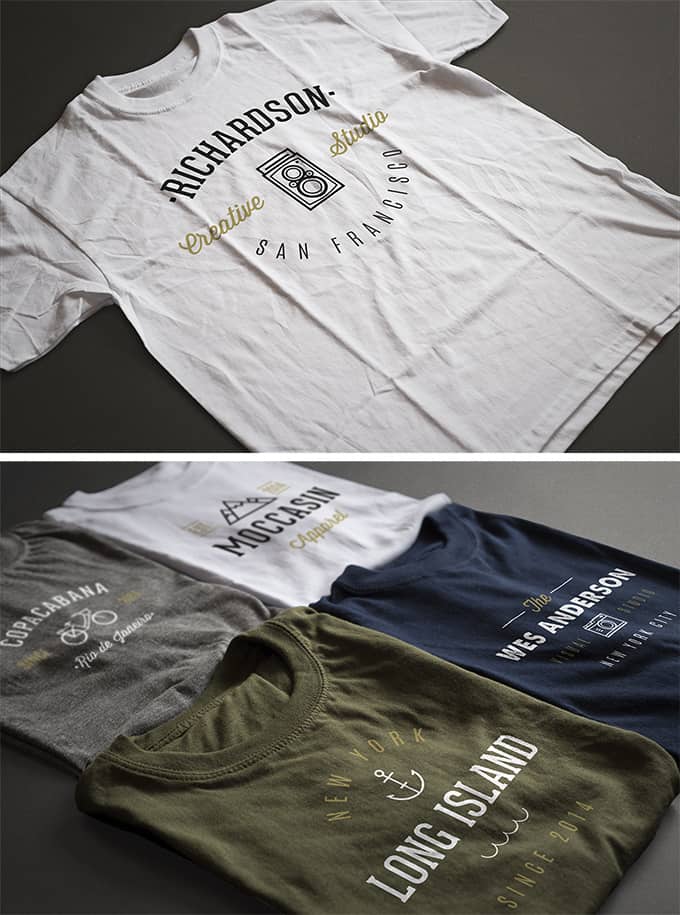 2 mock-up di magliette fotorealistiche