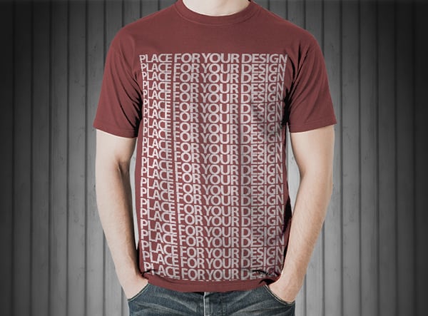 T-shirt design lettera Mockup PSD