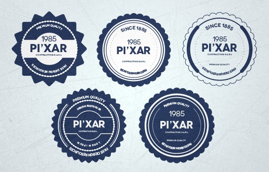 グループ化された28のフラット無料psdバッジ