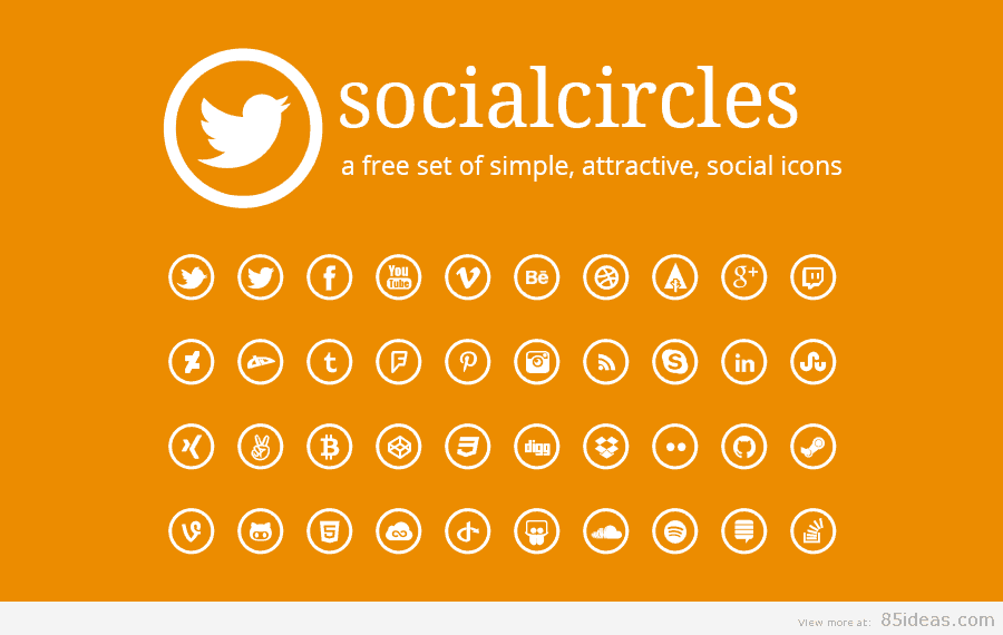Socialcircles Kostenlose soziale Symbole