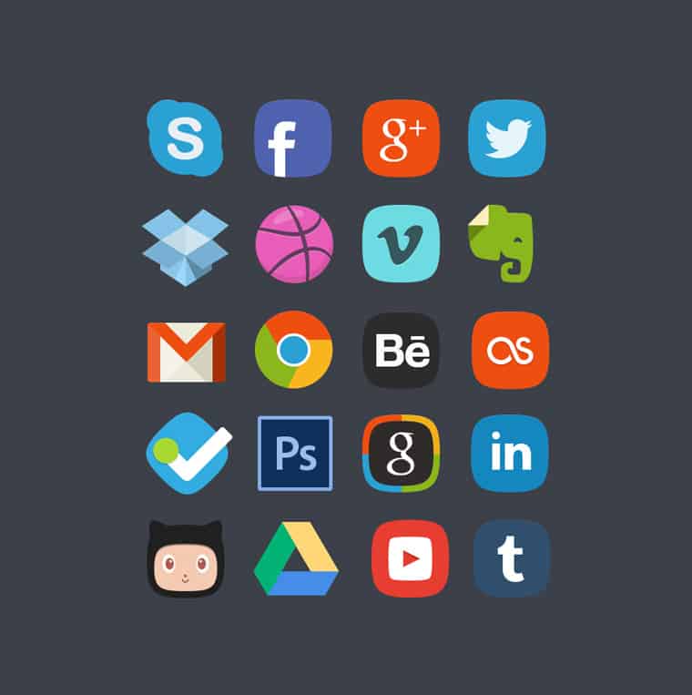 20 Social-Media-Abzeichen
