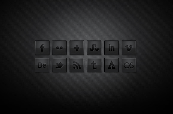 Kostenlose dunkle Social Media-Icons