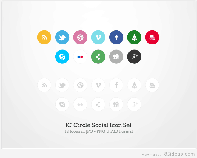 IC-Kreis-Social-Icon-Set