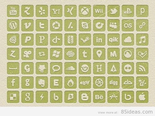 Freebie-Symbole für soziale Medien