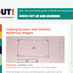 Creación de widgets dinámicos de WordPress editables por el usuario